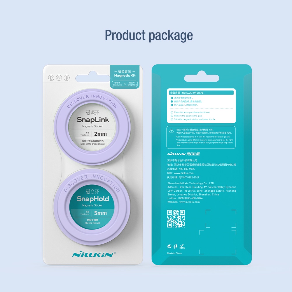 NILLKIN SnapLink&SnapHold Bộ giữ từ tính cho iPhone 15 Pro Max 14 Pro Max 13 Pro Max Sticker từ tính mạnh mẽ
