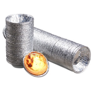 Set 50-100 Đế Cốc Chén Giấy Bạc Lót Khuôn Nướng Bánh tart Trứng Tiện Dụng Trong Nhà Bếp