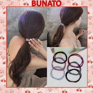 Cột chun tóc Bunato trơn co dãn nhiều màu SC23