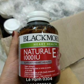Viên uống Blackmores Natunal vitamine 1000 IU 100và 30viên