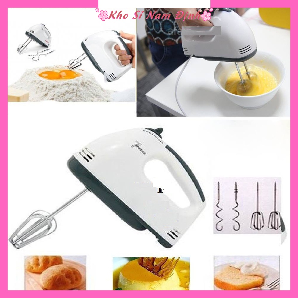 Máy Đánh Trứng Cầm Tay Mini Cao Cấp Với 7 Tốc Độ công suất Cực Mạnh - Hoạt Động Êm Ái