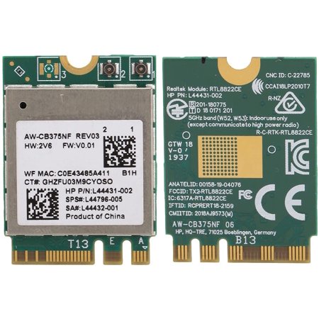 Card wifi Realtek RTL8822CE băng tần kép - Wifi AC and Bluetooth 5.1 (M.2/NGFF/2230 - PCIe)