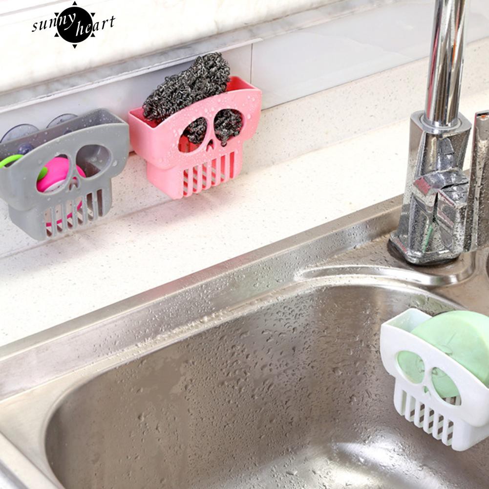 Giá hút để miếng xốp rửa chén thiết kế kiểu đầu lâu độc đáo