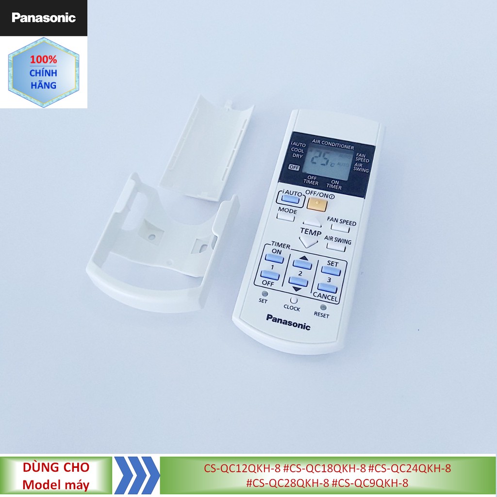 Phụ kiện [Remote chính hãng] Điều khiển điều hòa Panasonic model CS-QC12QKH-8 #CS-QC18QKH-8 #CS-QC24QKH-8 #CS-QC28QKH-8