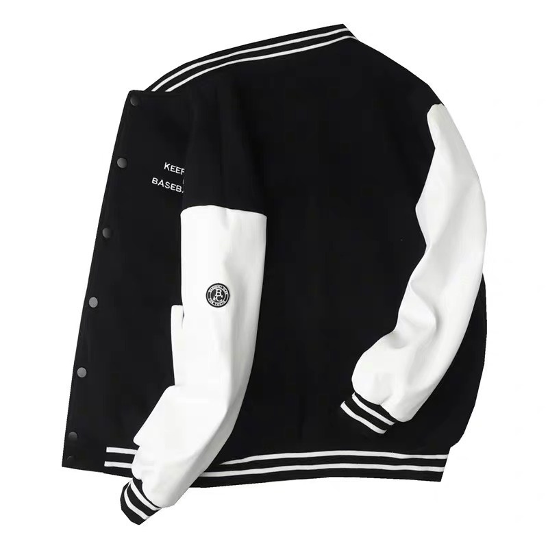 [FREE SHIP] ÁO KHOÁC NỈ BOMBER CHỮ G THÊU NÚT BẤM CỰC HOT PHỐI MÀU TINH TẾ