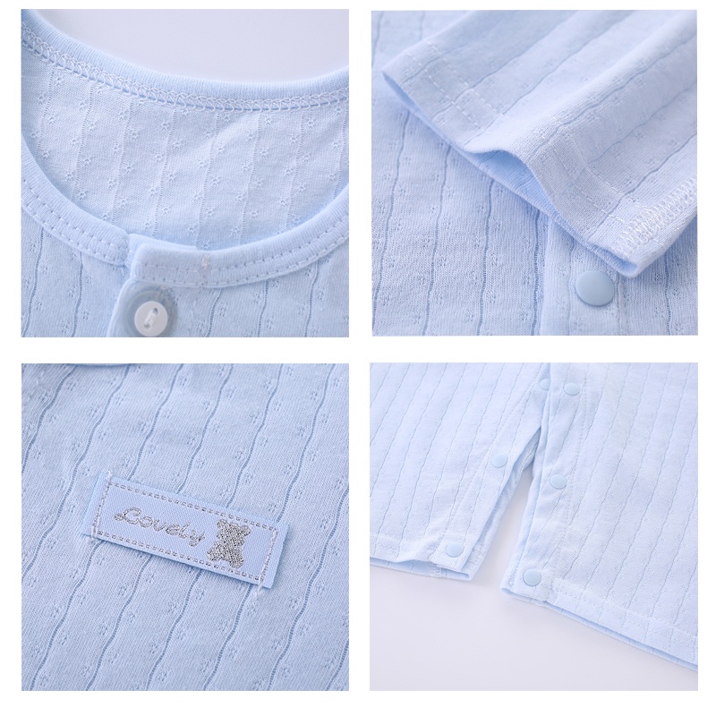 Body dài tay cho bé trai, bé gái, bodysuit liền thân 100% cotton, hàng xuất Hàn, phù hợp mùa hè thu _ BD39
