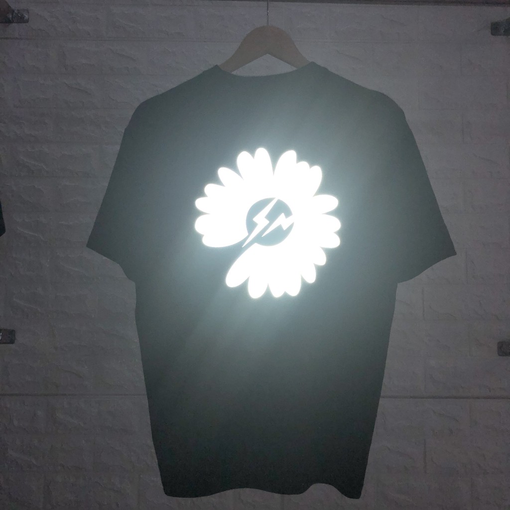 Áo Thun Phản Quang Hoa Cúc sấm sét Cotton 75%, Form rộng Unisex, nam nữ Đẹp Ken T-Shirt. | BigBuy360 - bigbuy360.vn