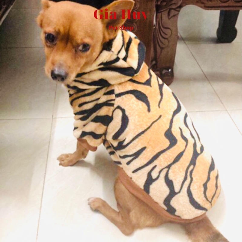 Áo Mùa Đông Cho Chó Mèo, Áo Hình Con Hổ Cho Chó Mèo