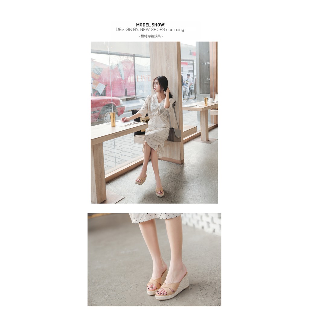 Dép Đế Xuồng 3.54 Inch Size 34-39 Thời Trang Nữ