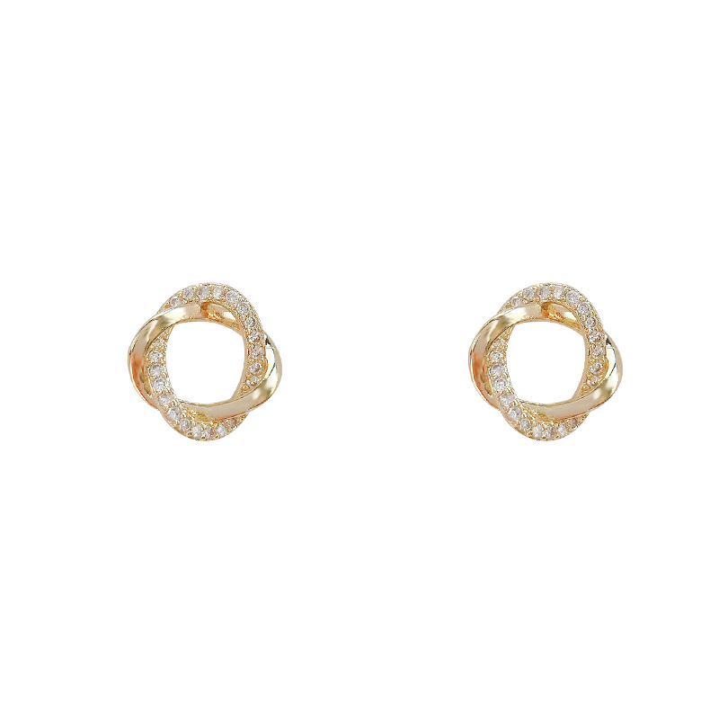 Khuyên tai bạc 925 đính đá thời trang thanh lịch dành cho nữ