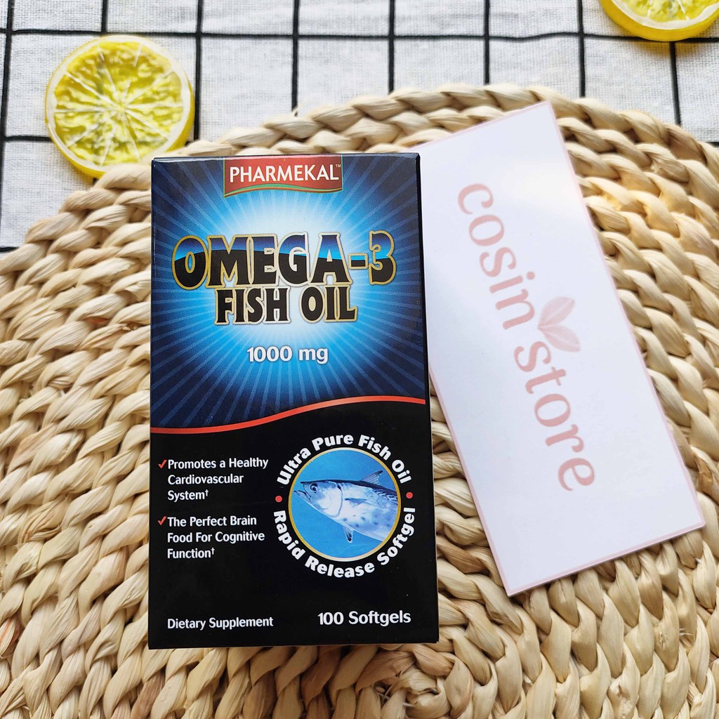 Viên Uống Dầu Cá Pharmekal Omega 3 Fish Oil 1000mg 100 viên