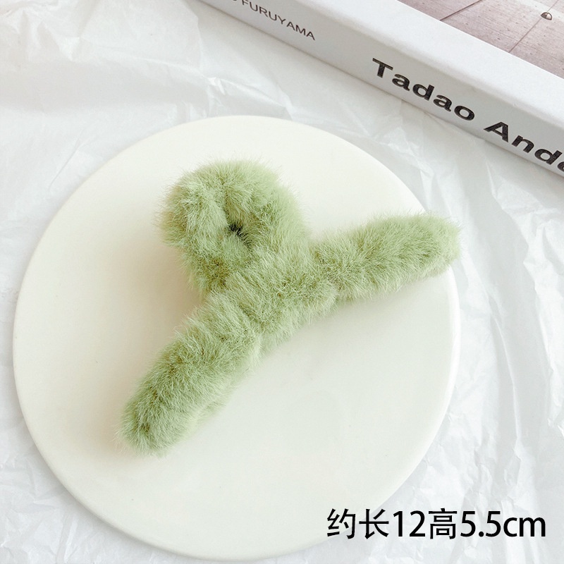 Kẹp tóc hình cá mập phủ lông dễ thương thời trang thu đông cho nữ