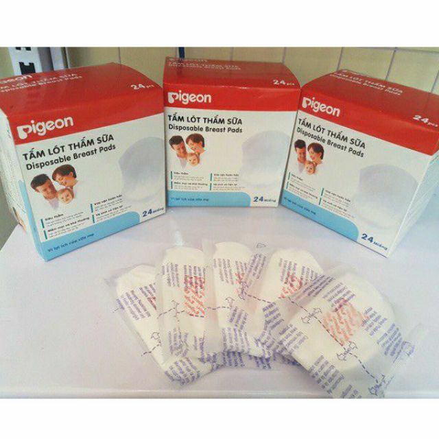 thấm lót sữa pigon hộp 24 miếng (lẻ=sỉ)