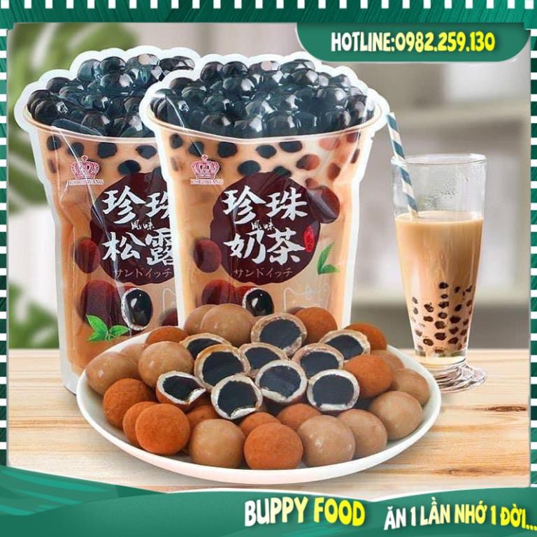 [Siêu Ngon] Kẹo trà sữa Trân châu Đài Loan 120g, gói kẹo trà sữa socola thơm ngon tiện dụng