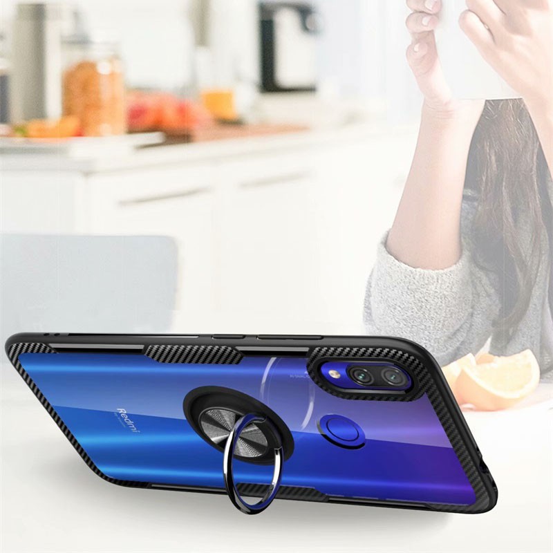 Ốp Lưng Có Nhẫn Nam Châm Gắn Xe Ô Tô Cho Xiaomi Redmi Note 7 5 Pro 7s