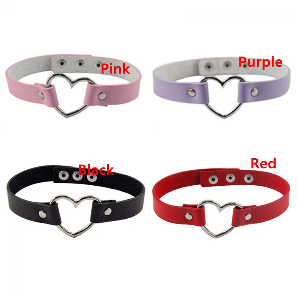 Vòng cổ choker da PU mặt hình trái dưa hấu