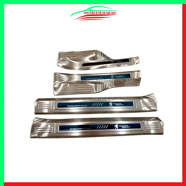 Bộ nẹp bước chân inox ô tô Peugeot 3008 - 5008 chống trầy làm đẹp ô tô
