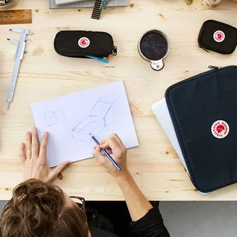 Túi đựng bút / văn phòng phẩm Fjallraven Kanken vải canvas hình chú cáo nhỏ nhắn đa năng đơn giản cho học sinh