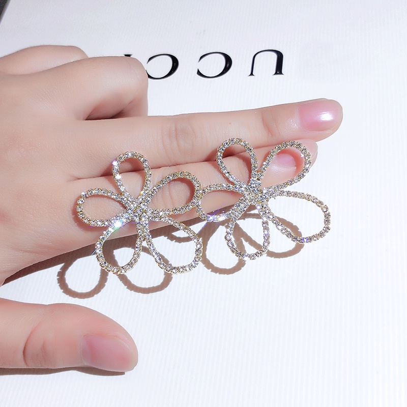 [Jiudoulan] Bông Tai Đính Kim Cương Giả Thanh Lịch Thời Trang Phong Cách Hàn Quốc Cho Nữ