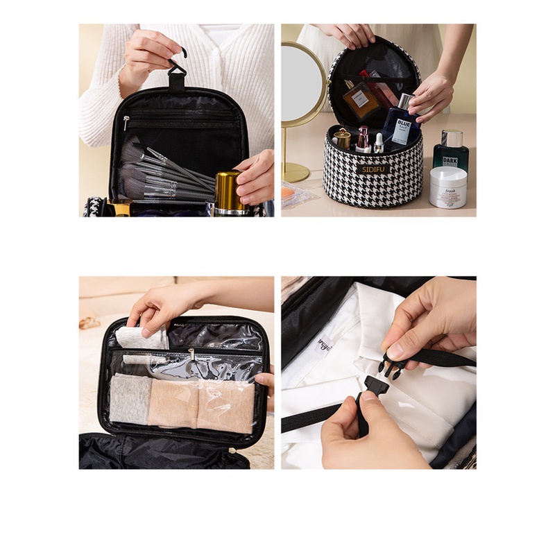 Túi Đựng Mỹ Phẩm Du Lịch Chia Ngăn Khô Và Ướt Tiện Dụng