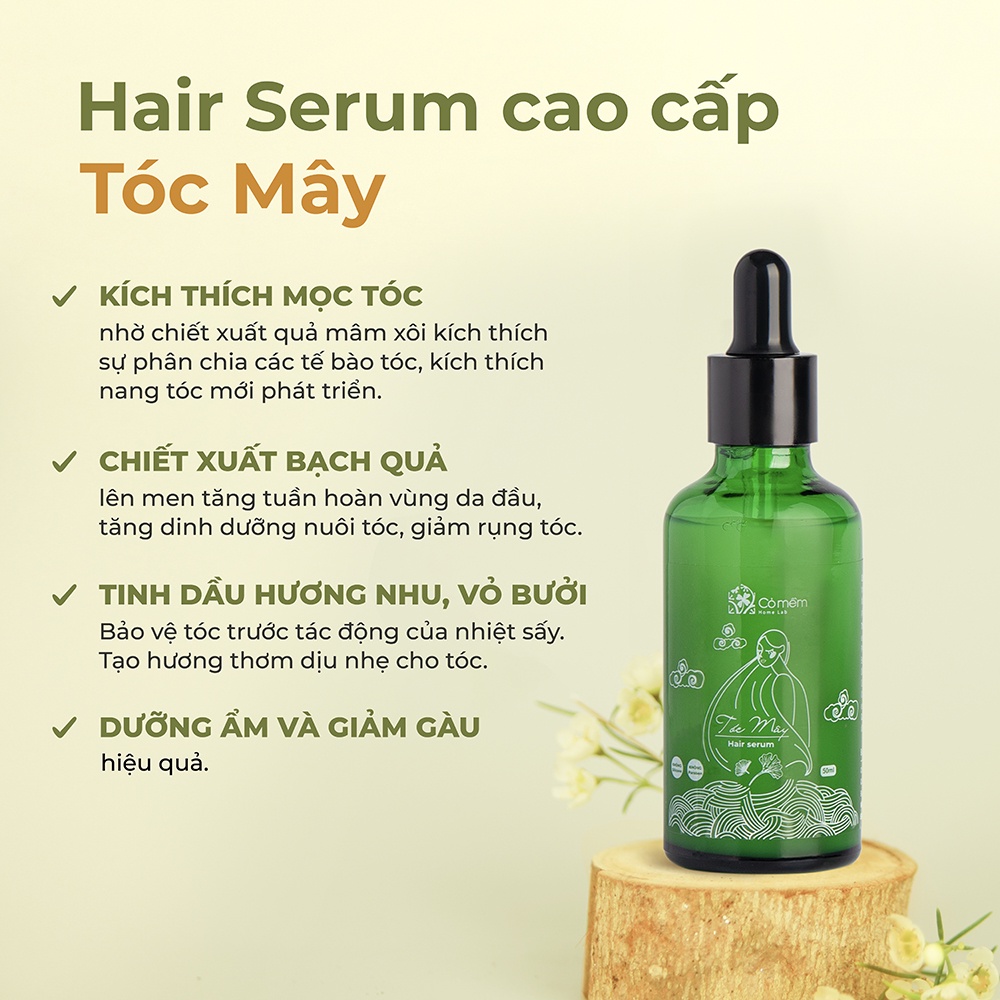 Hair Serum Tóc Mây Cao Cấp Kích Thích Mọc Tóc Giúp Tóc Chắc Khỏe Cỏ Mềm 50ml