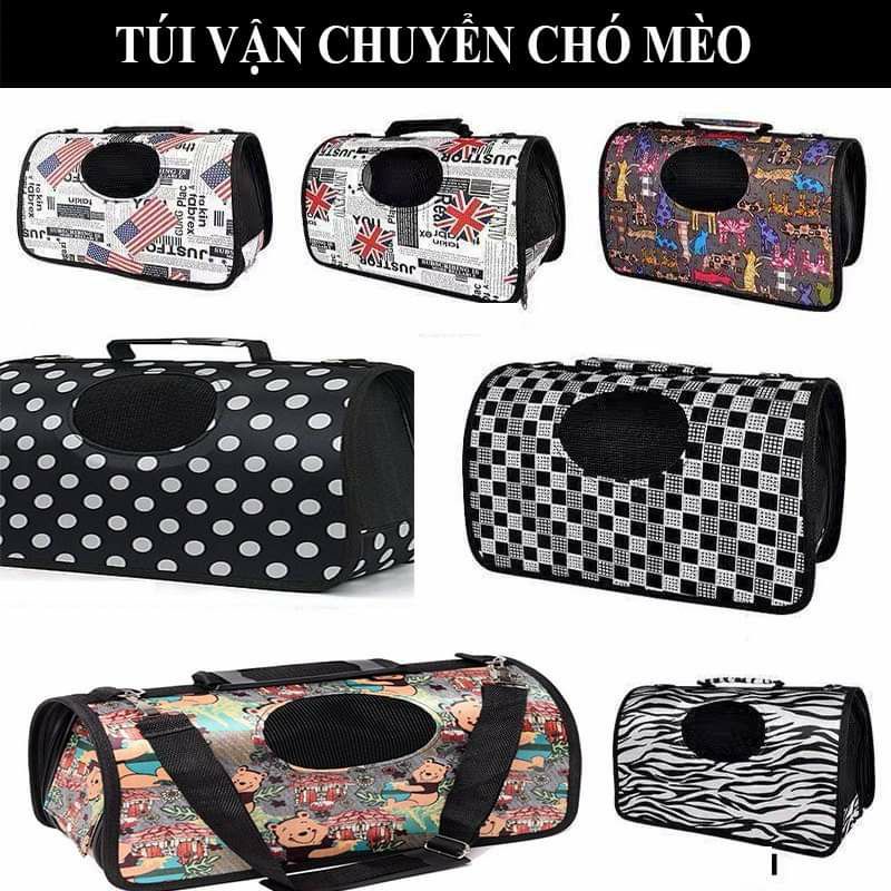 Túi vận chuyển thú cưng họa tiết 3 size