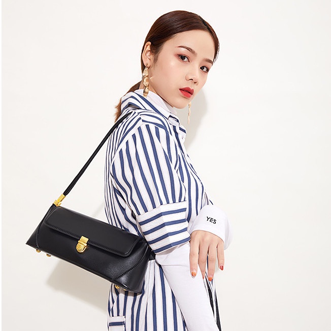 Túi xách hình bánh mì đeo vai kiểu dáng Pháp cổ điển