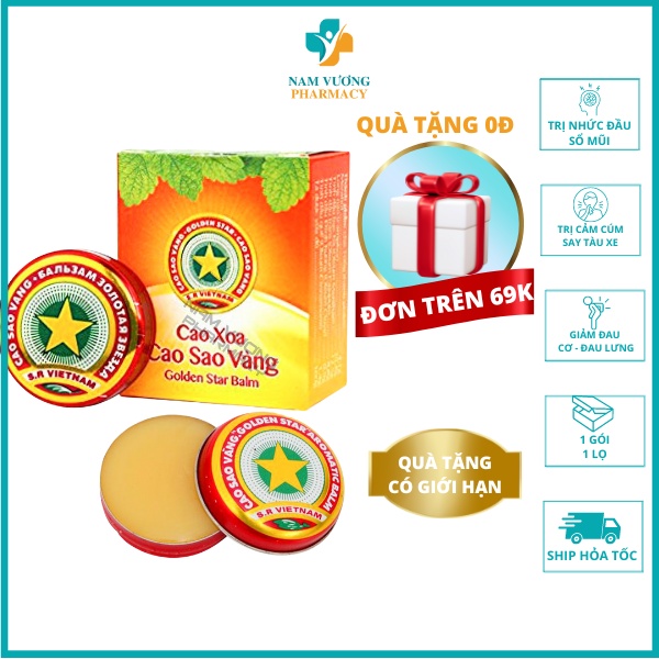Cao sao vàng - Đánh bay nhức đầu, Giảm đau bụng - Trường Thọ Pharma