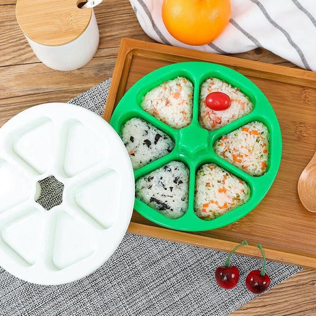Khuôn Làm Sushi 6 Ngăn Bằng Nhựa Phong Cách Nhật Bản