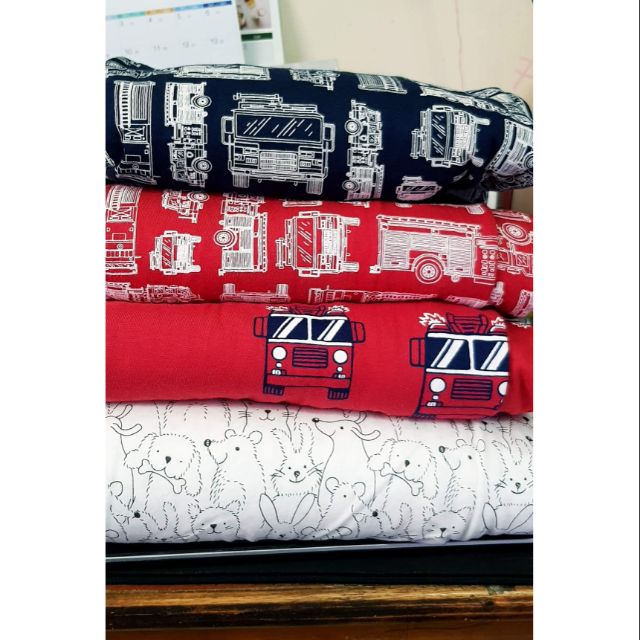 Vải cotton hình ô tô