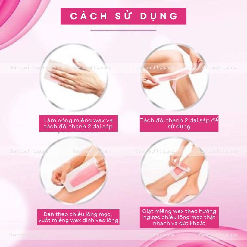 Miếng giấy tẩy lông VEET wax strips triệt lông chân, tay, body, bikini