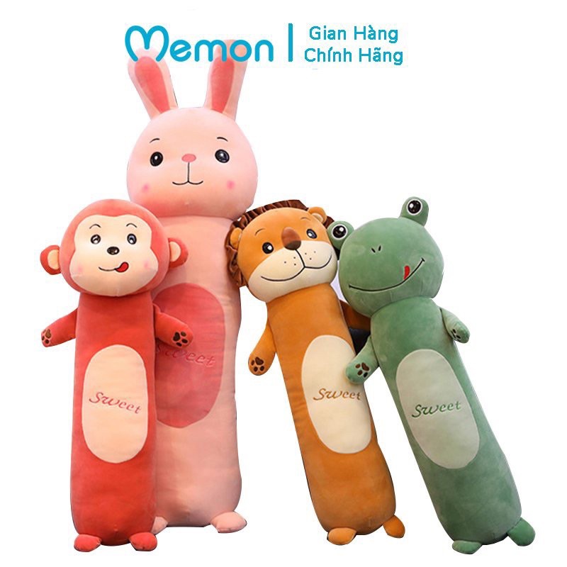 [Mã LIFEMALL2505 giảm 10% đơn 250K] Gối Ôm Hình Thú Cho Bé, Bông Gòn Cao Cấp Memon