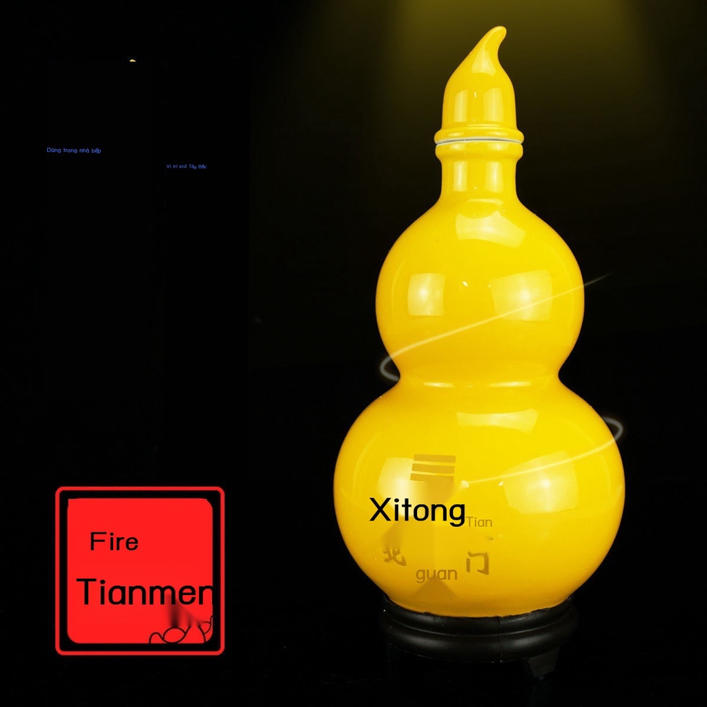 CMở nắp bầu gốm Qian Gua góc phía tây bắc của bếp lửa Thiên Môn khô nam chủ đồ trang trí thủ công mỹ nghệ gia đình