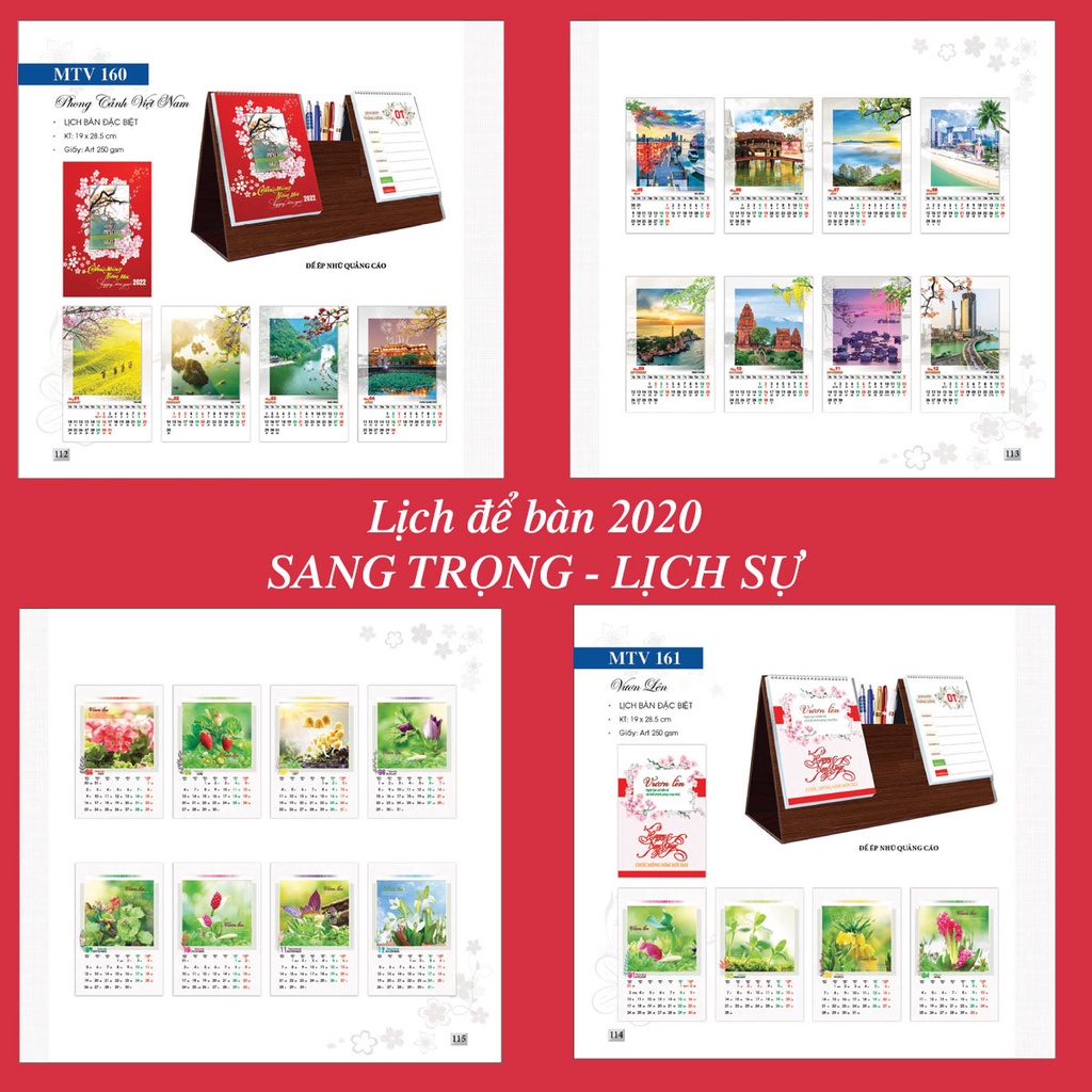 Lịch để bàn khay gỗ tự nhiên chữ A + giấy note và chỗ để bút thích hợp làm quà tặng văn phòng