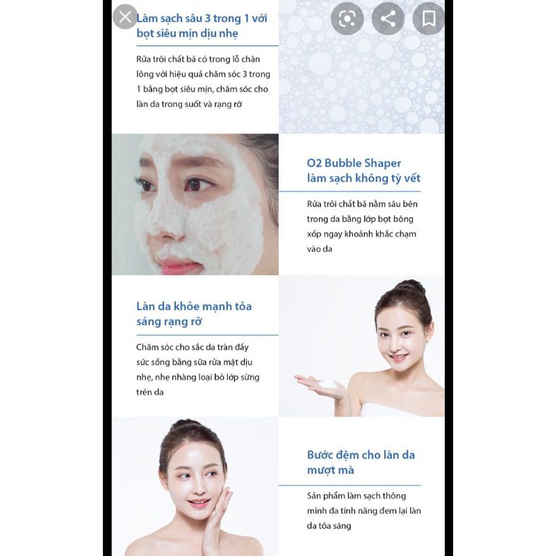 [Mỹ Phẩm Hàn Quốc Chính Hãng]Sữa rửa mặt Bright O2 Bubble Clean Shaper (Thương hiệu Piontech )