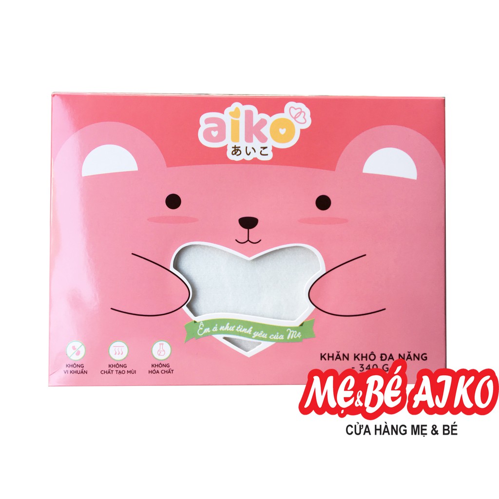 SET 2 HỘP KHĂN VẢI KHÔ ĐA NĂNG AIKO HỘP 340G - 160 TỜ