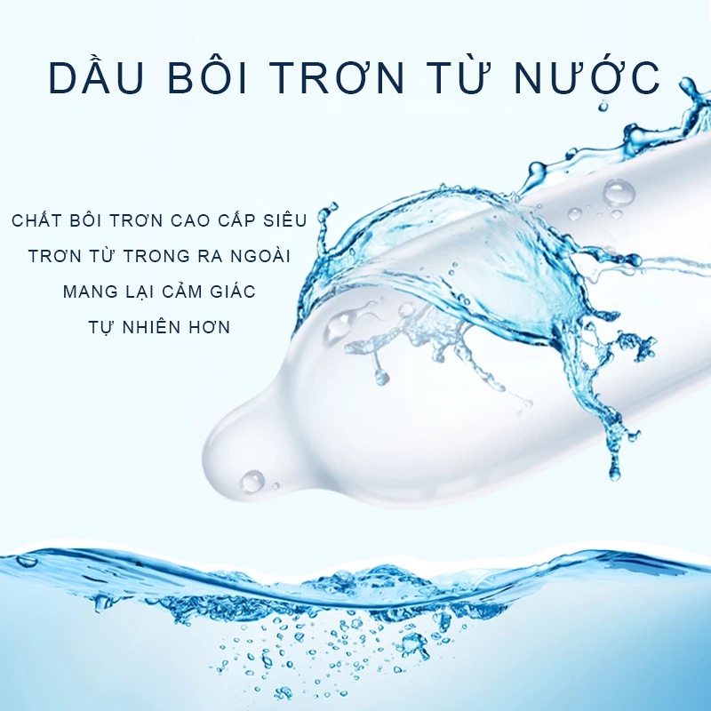 Bao cao su dưỡng ẩm axit hyaluronic zioxx, vô hình , siêu mỏng, hộp 30 bao tặng 1 bao màu bạch kim