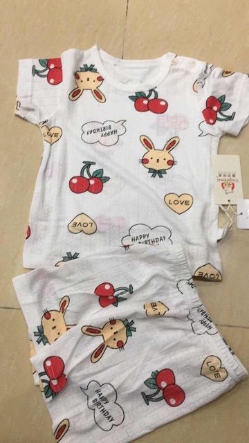 BỘ COTTON LƯỚI XUẤT NHẬT CAO CẤP CHO BÉ