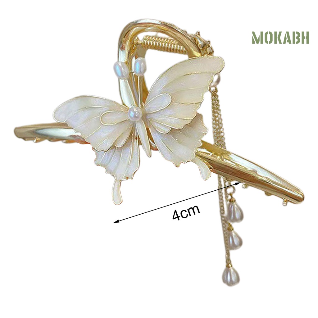 < Kẹp Tóc Dạng Móng Vuốt Tua Rua Dài Trang Trí Hình Bướm Tinh Tế Chống Trượt Chất Lượng Cao Cho Nữ >