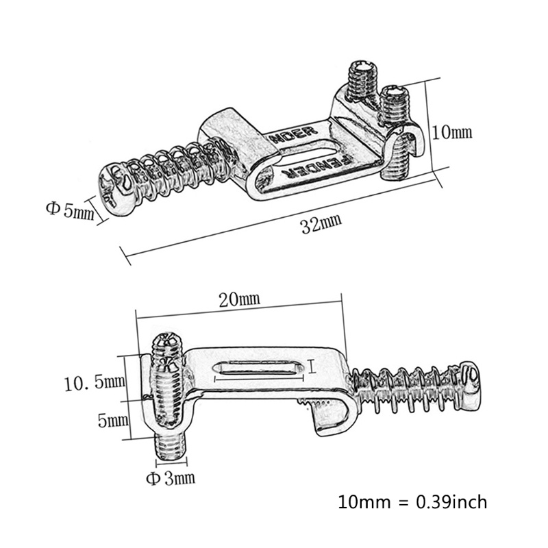 Bộ 6 Ngựa Đàn Guitar Điện 10 5mm Kiểu Dáng Hiện Đại