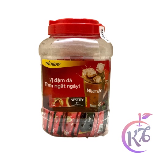 Nescafe 3 in 1 đậm đà hài hòa hũ nhựa 50 gói x 17g  (850g) - cà phê sữa Việt 3in1 Nestle chính hãng hủ nhựa (màu đỏ)