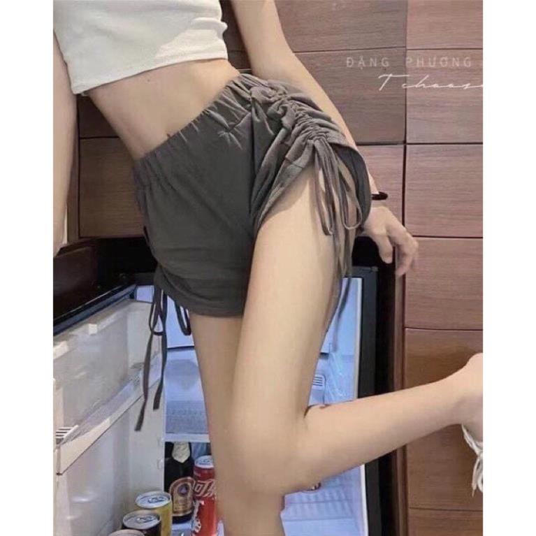 Quần Short Nữ Dây Rút HôngQuần Đùi Nữ Cạp Chun Vải Thun Hot Hit