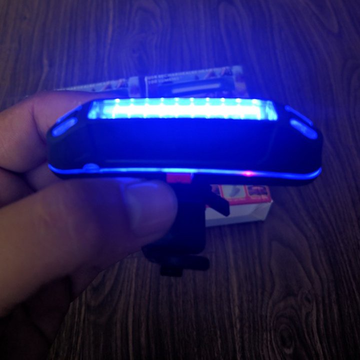 Đèn hậu xe đạp nháy 2 màu xanh đỏ, đèn led tín hiệu trước sau cảnh báo an toàn chống nước sạc usb
