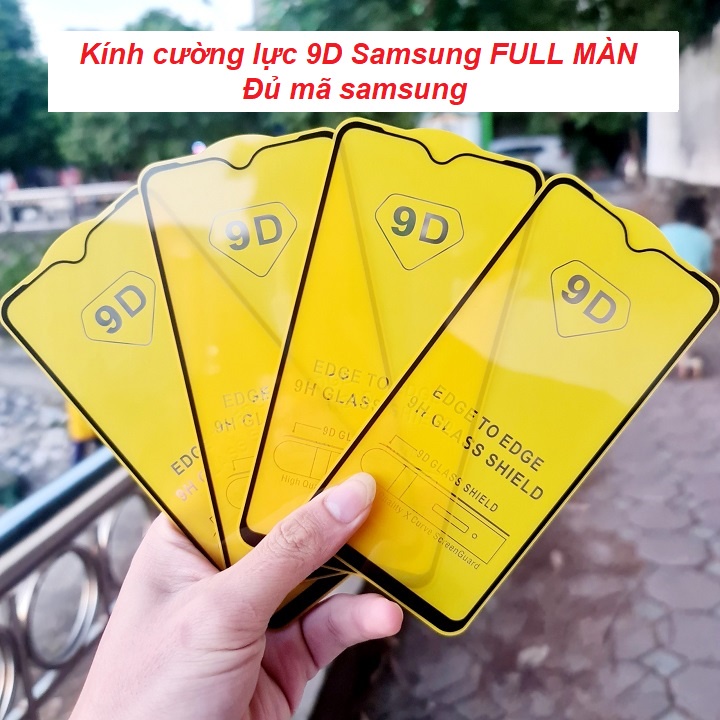 Kính cường lực Samsung 9D/ 21D full màn A02/A03s/A12/A11/A10/A10s/M10/A30/A50/A50s/A31/A51/A71/A22/A32