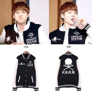 GIẢM Áo bóng chày BTS Suga thân đen tay trắng