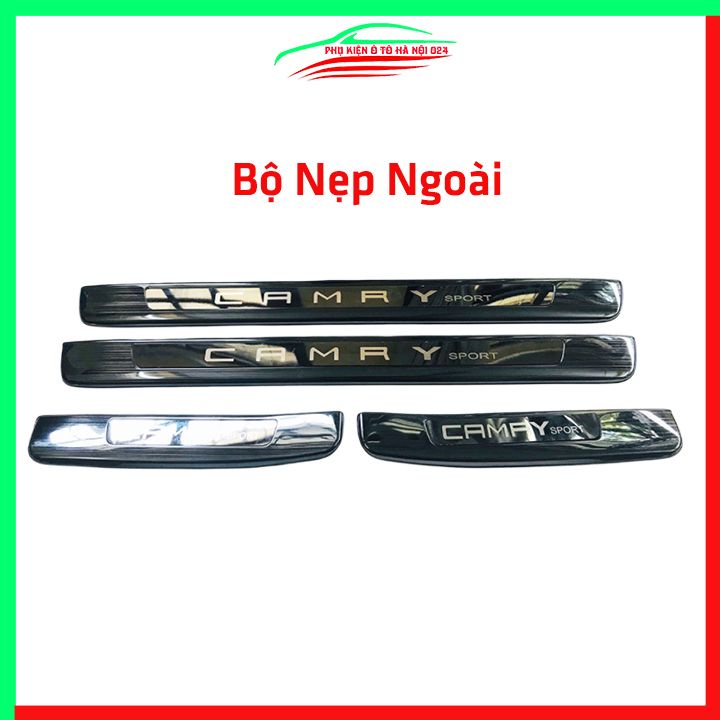 Ốp bậc cửa nẹp bước chân TITAN ô tô Camry 2019-2021 chống trầy bảo vệ xe