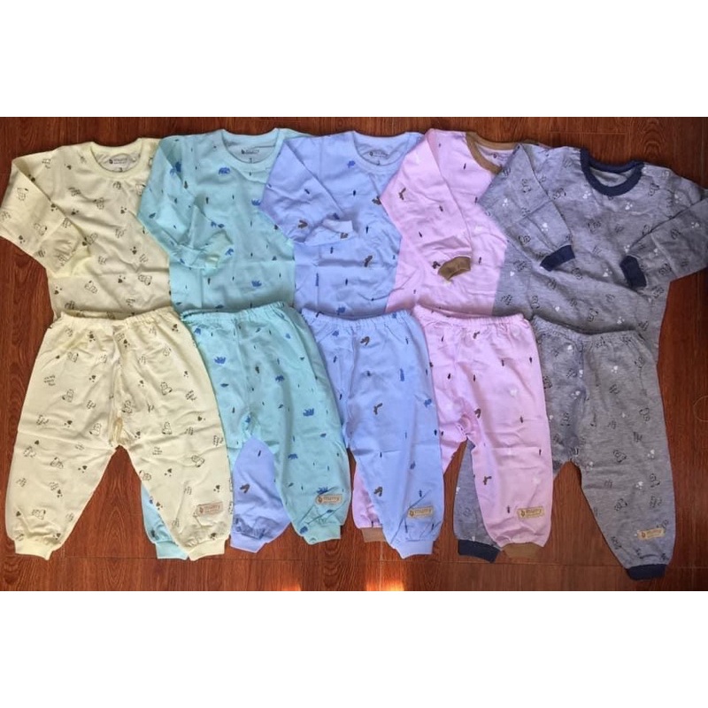 Bộ dài mumy cotton quần đáp đũng cho bé