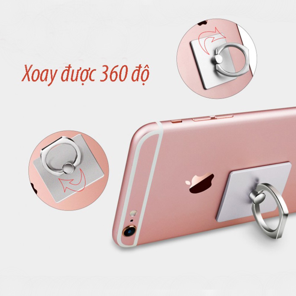 Giá đỡ điện thoại hình chiếc nhẫn, móc dán cho mọi dòng điện thoại Iphone, Samsung, Xiaomi, Oppo...