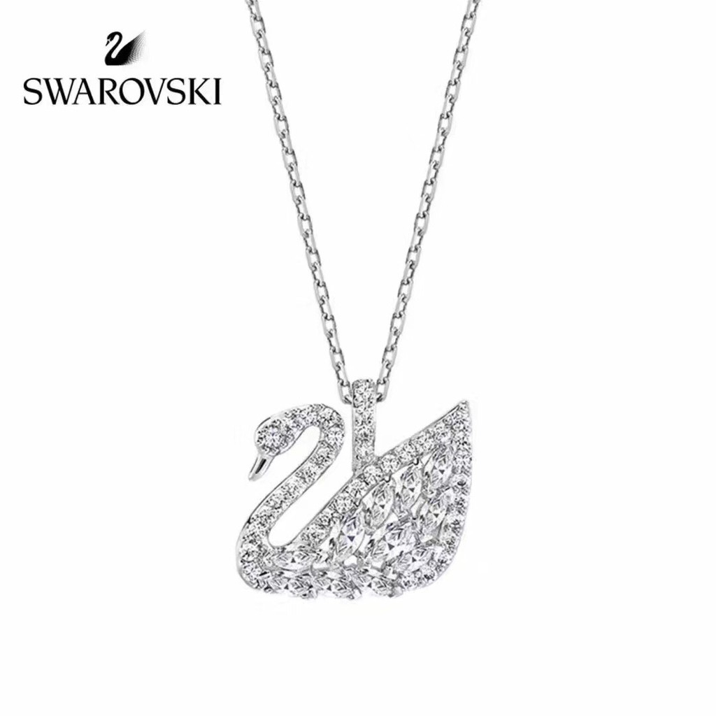 Dây Chuyền Bạc 5296469 Mặt Thiên Nga Đính Pha Lê Swarovski Cổ Điển