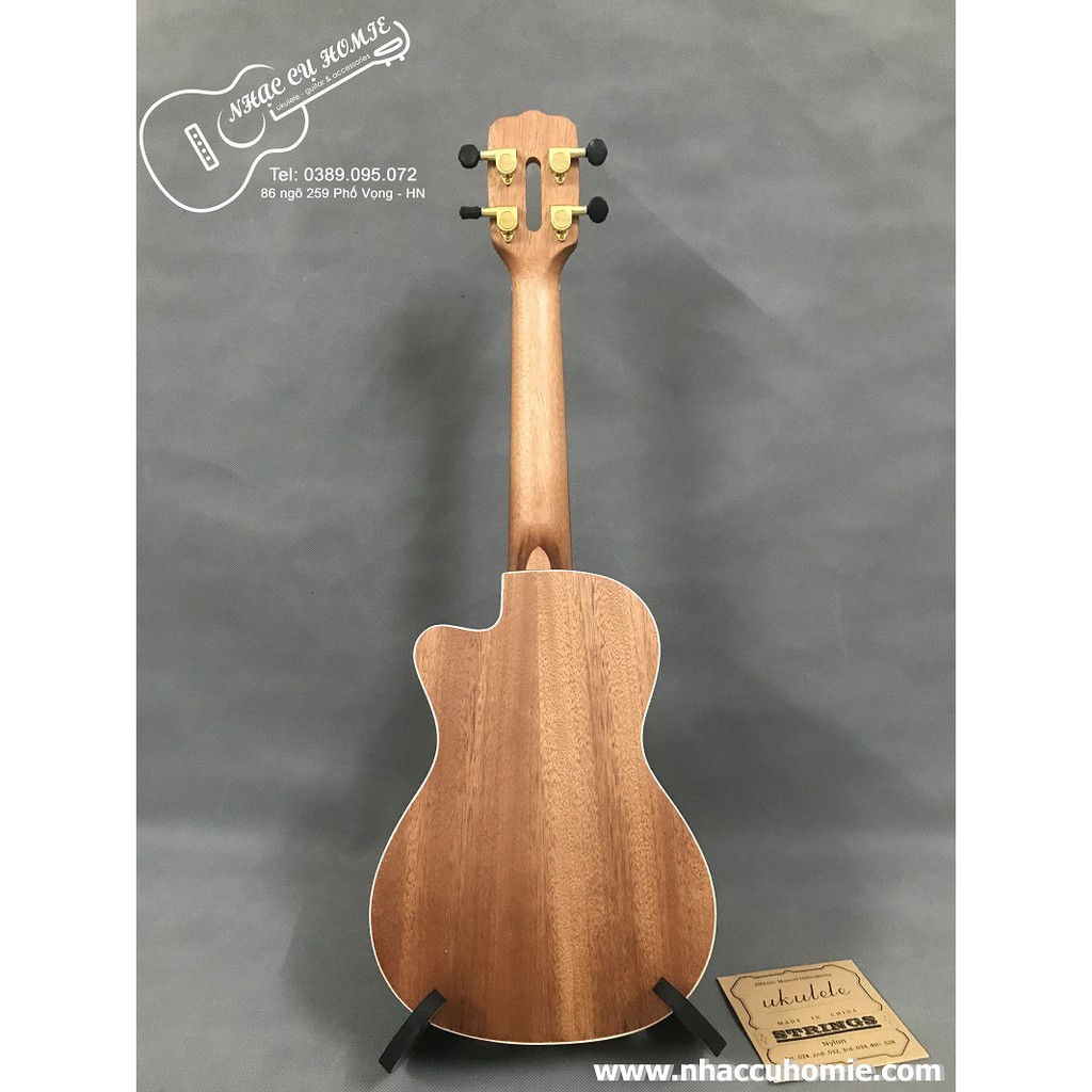 ĐÀN UKULELE CONCERT 23'' KHUYẾT CUKE KHÓA GOLD